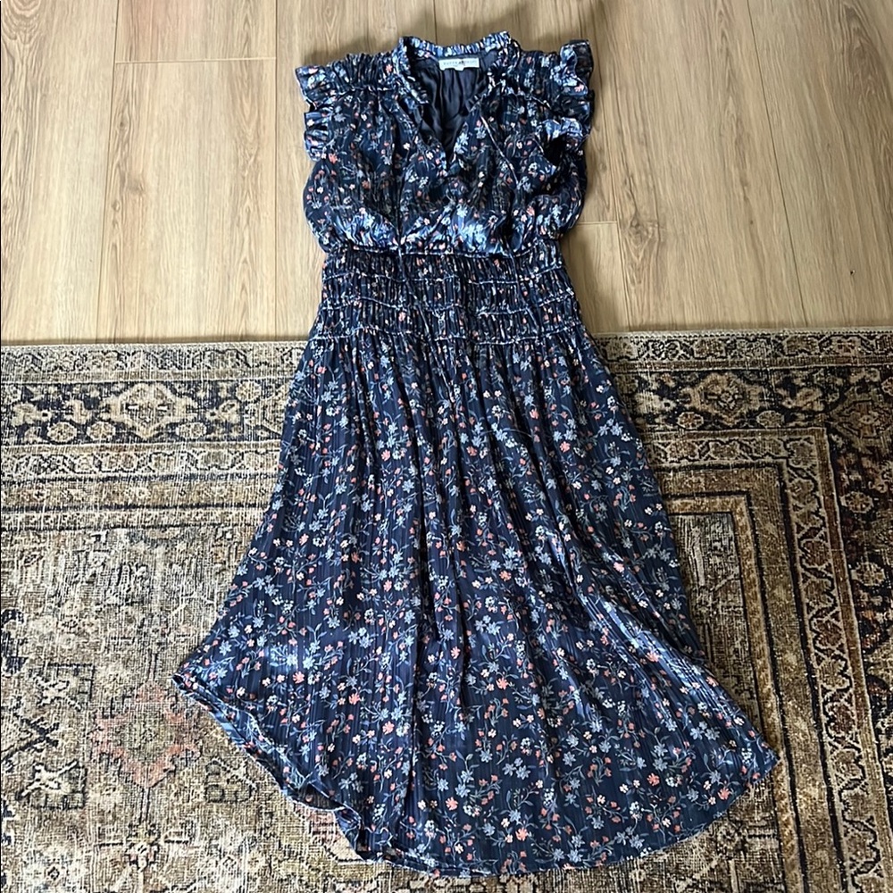 Current Air Navy Floral Midi Dress